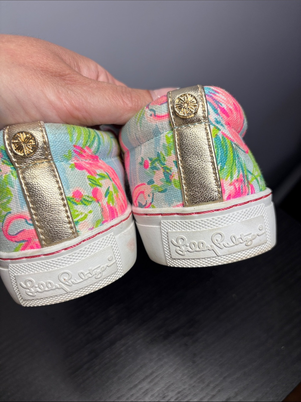 Lilly Pulitzer Flamingo Print Slip-On Shoes - Picture 4 of 7